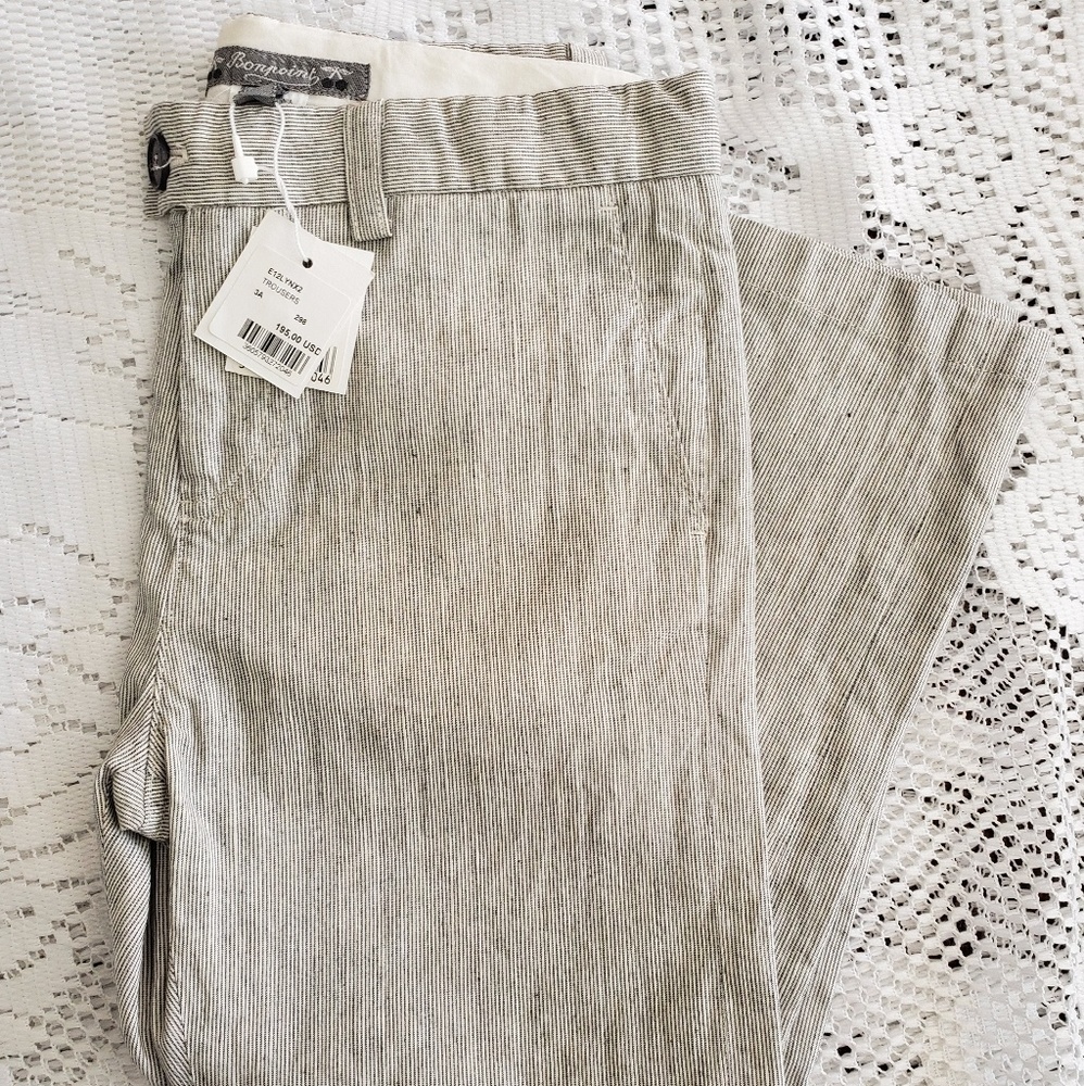 Bonpoint 🍒 dress trousers, striped cotton/linen
